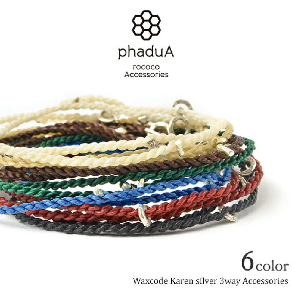 PHADUA / Wax Cord Silver Necklace