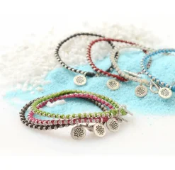 PHADUA / Wax Cord Silver Series Bracelet