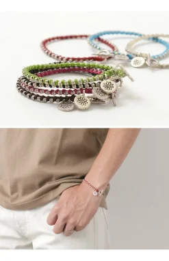 PHADUA / Wax Cord Silver Series Bracelet