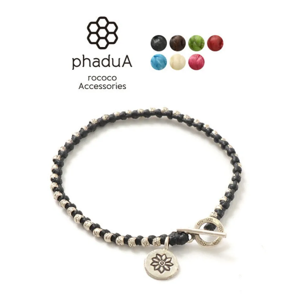 PHADUA / Wax Cord Silver Series Bracelet