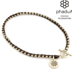 PHADUA / Wax cord silver series anklet