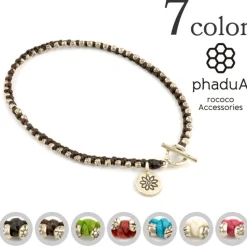PHADUA / Wax cord silver series anklet