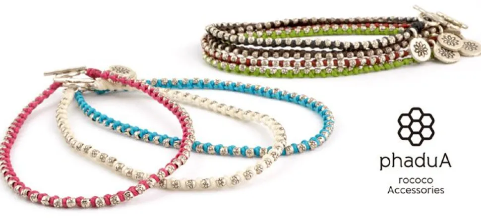 PHADUA / Wax cord silver series anklet