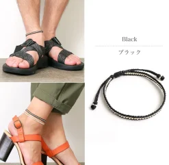 PHADUA / Wax Cord Silver Series Anklet