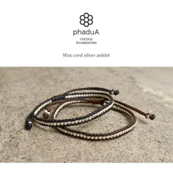 PHADUA / Wax Cord Silver Series Anklet