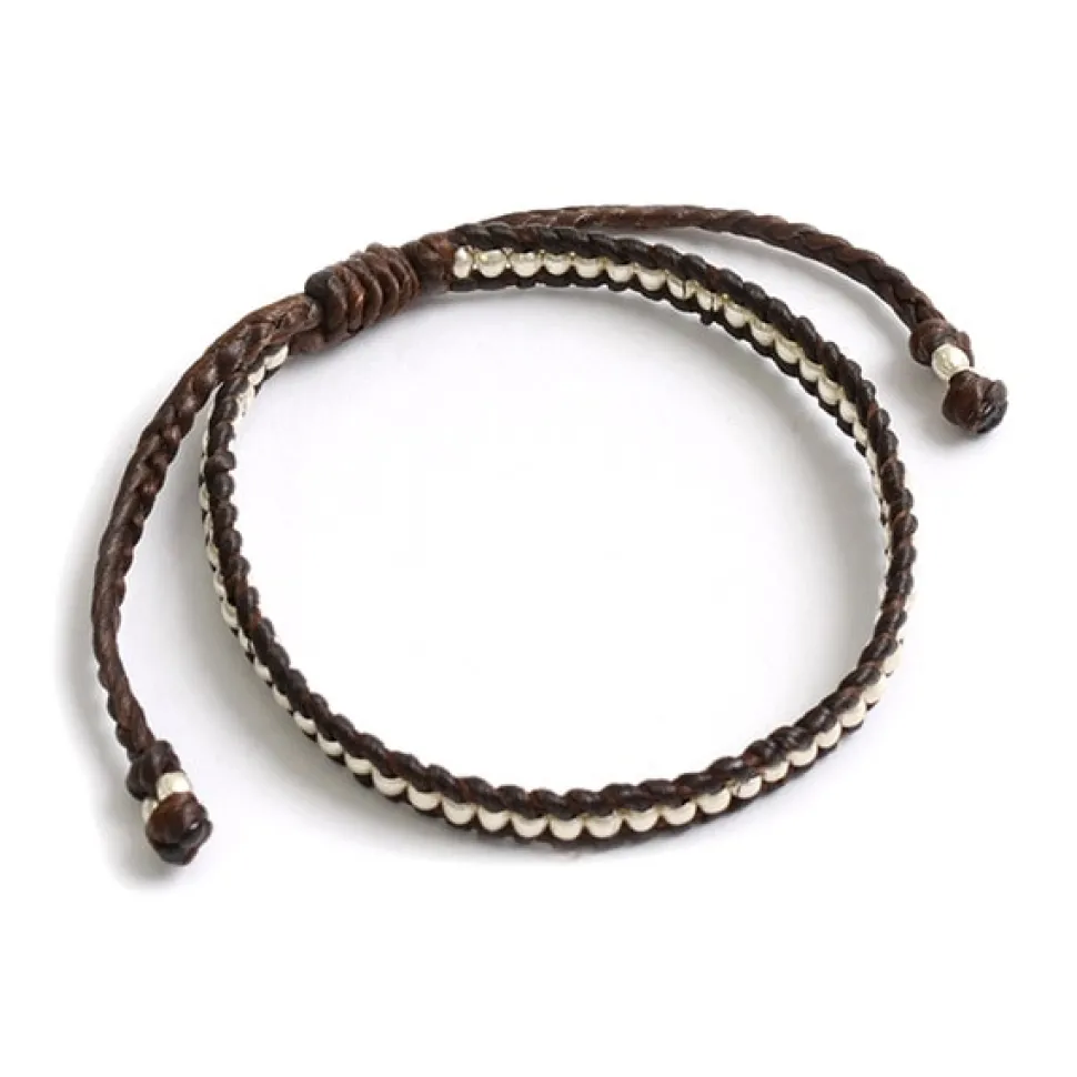 PHADUA / Wax Cord Silver Series Bracelet