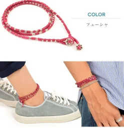 PHADUA / Wax Cord Silver Wrap Bracelet/Anklet