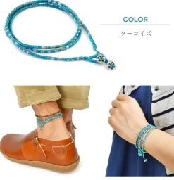 PHADUA / Wax Cord Silver Wrap Bracelet/Anklet