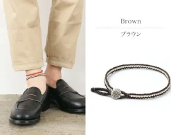 PHADUA / Wax cord single strand concho anklet