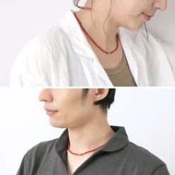 PHADUA / White Heart Antique Beads Necklace