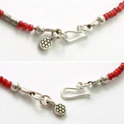 PHADUA / White Heart Antique Beads Necklace