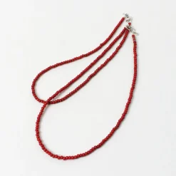 phaduA / White Heart Antique Glass Bead Necklace