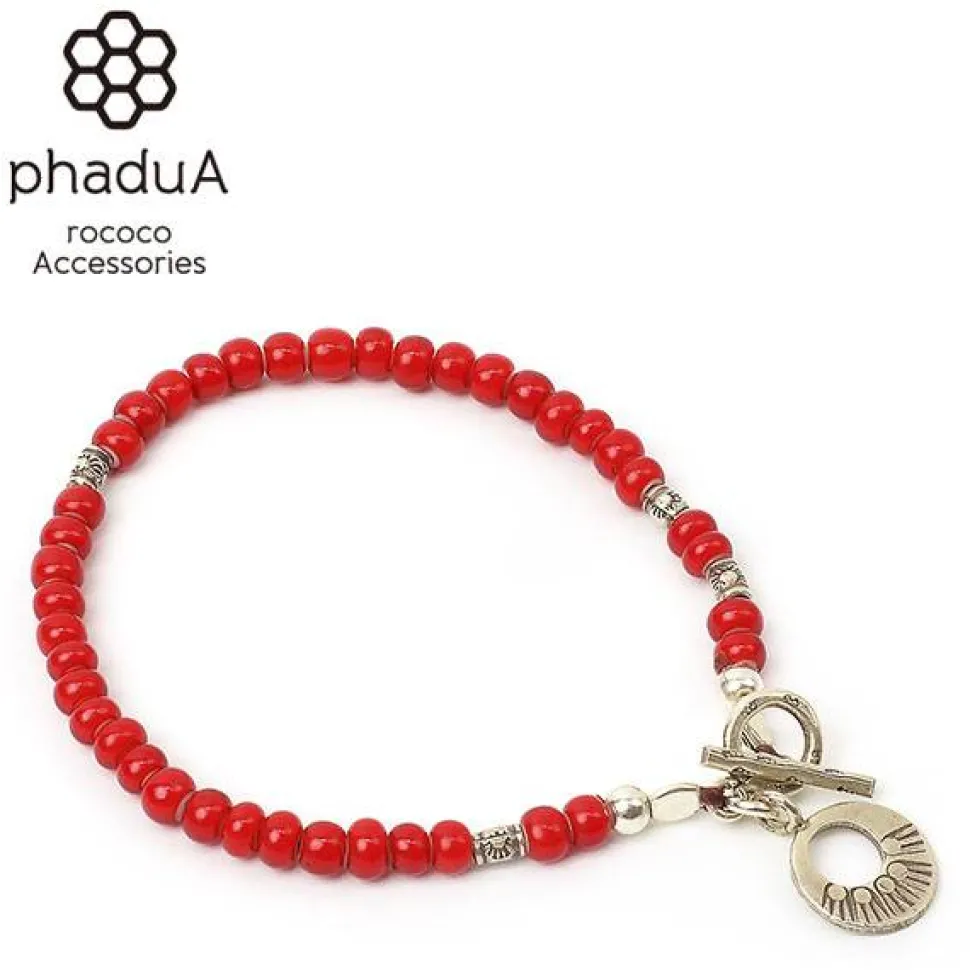 PHADUA / White Heart Bead Bracelet