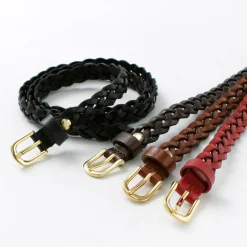 PITTI PELLE / Mesh Leather Belt 15mm width