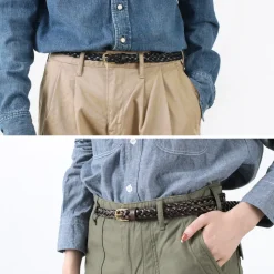 PITTI PELLE / Mesh Leather Belt 15mm width