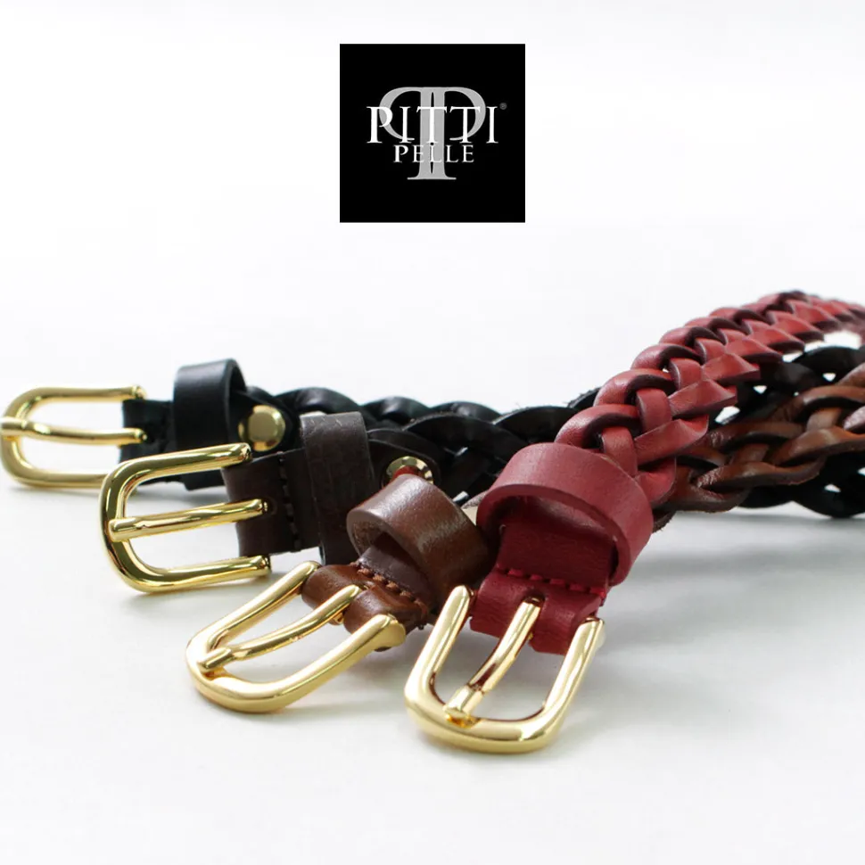 PITTI PELLE / Mesh Leather Belt 15mm width