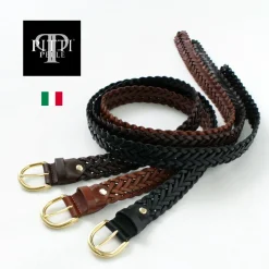 PITTI PELLE / Mesh Leather Belt 30mm width