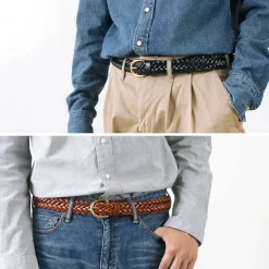 PITTI PELLE / Mesh Leather Belt 30mm width