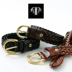 PITTI PELLE / Mesh Leather Belt 30mm width