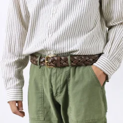 PITTI PELLE / Mesh Leather Belt 35mm width 4mm thick