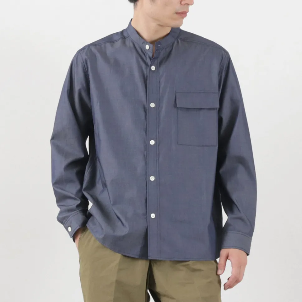 RE MADE IN TOKYO JAPAN / 200 twin yarn chambray twill CPO shirt