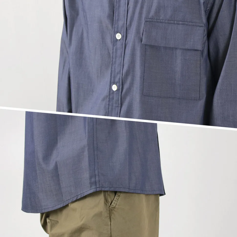 RE MADE IN TOKYO JAPAN / 200 twin yarn chambray twill CPO shirt