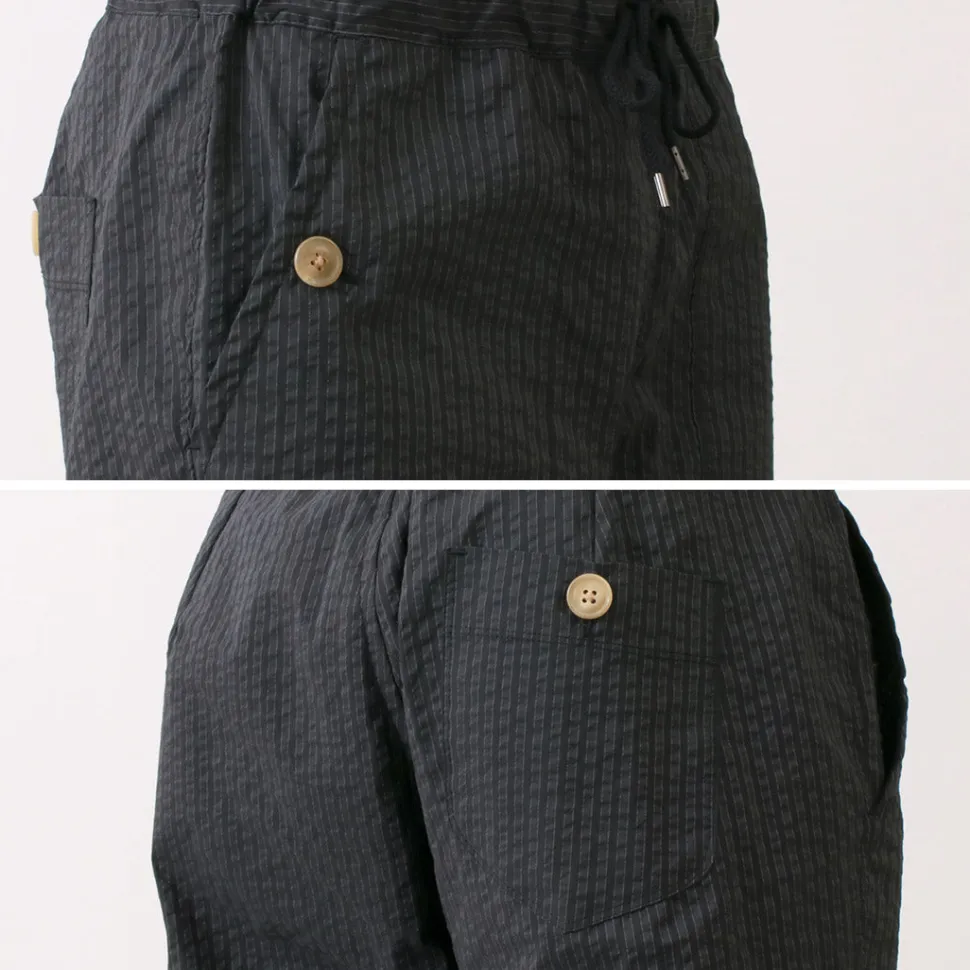 RE MADE IN TOKYO JAPAN / Coded COOLMAX seersucker ankle trousers
