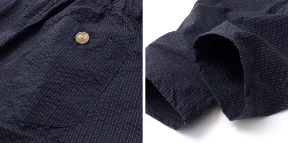 RE MADE IN TOKYO JAPAN / Coded COOLMAX seersucker ankle trousers