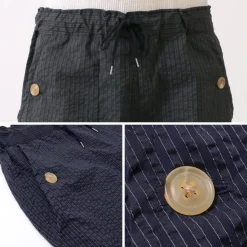 RE MADE IN TOKYO JAPAN / Coded COOLMAX seersucker ankle trousers