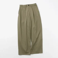 RE MADE IN TOKYO JAPAN / Cotton hard twill tuck wide pants