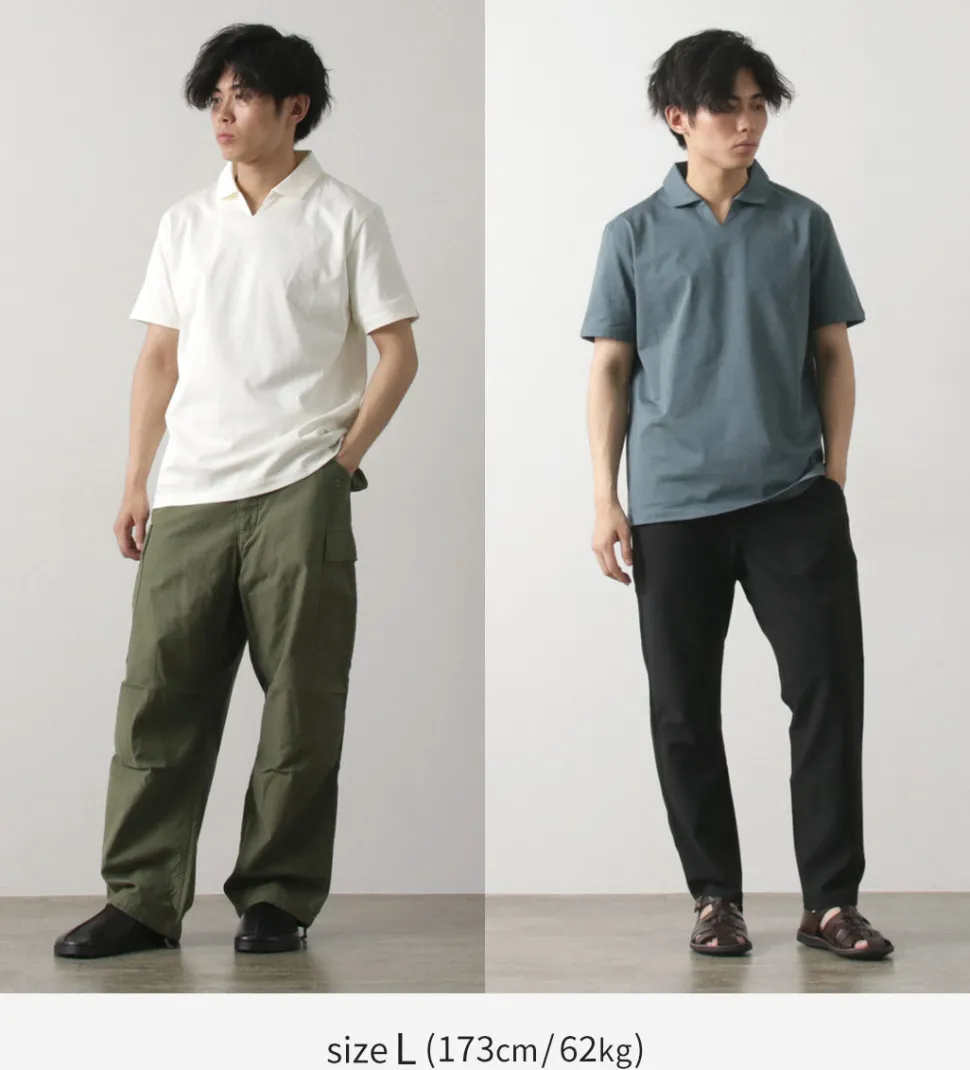 RE MADE IN TOKYO JAPAN / Dress Organic Cotton Skipper Polo Shirt