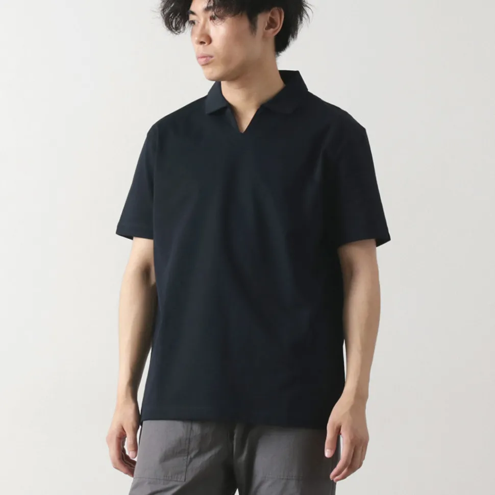 RE MADE IN TOKYO JAPAN / Dress Organic Cotton Skipper Polo Shirt