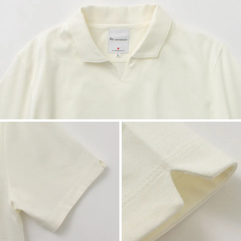 RE MADE IN TOKYO JAPAN / Dress Organic Cotton Skipper Polo Shirt