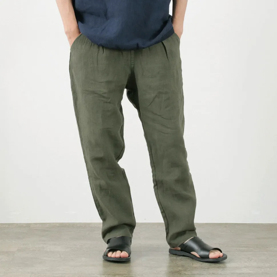 RE MADE IN TOKYO JAPAN / French Linen Tucked Pants