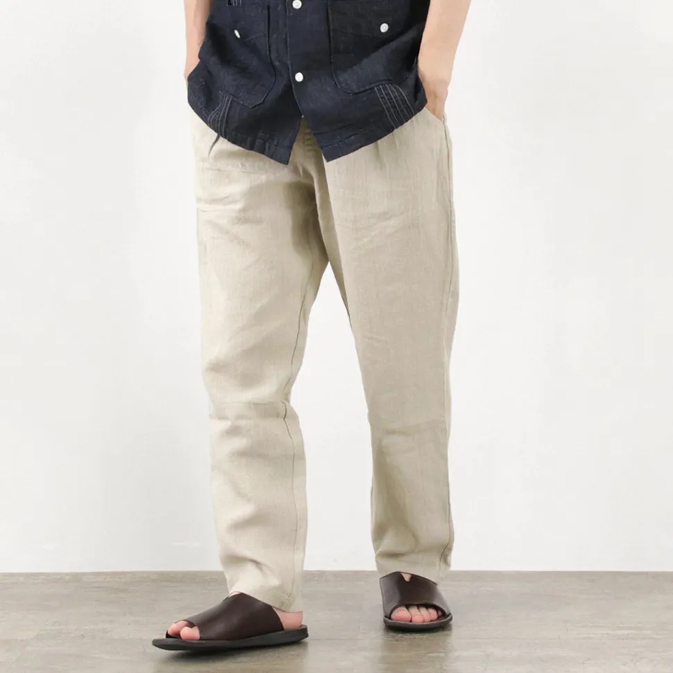 RE MADE IN TOKYO JAPAN / French Linen Tucked Pants
