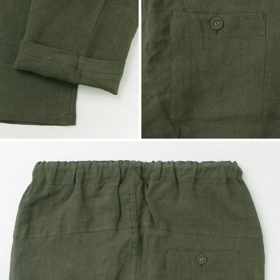 RE MADE IN TOKYO JAPAN / French Linen Tucked Pants