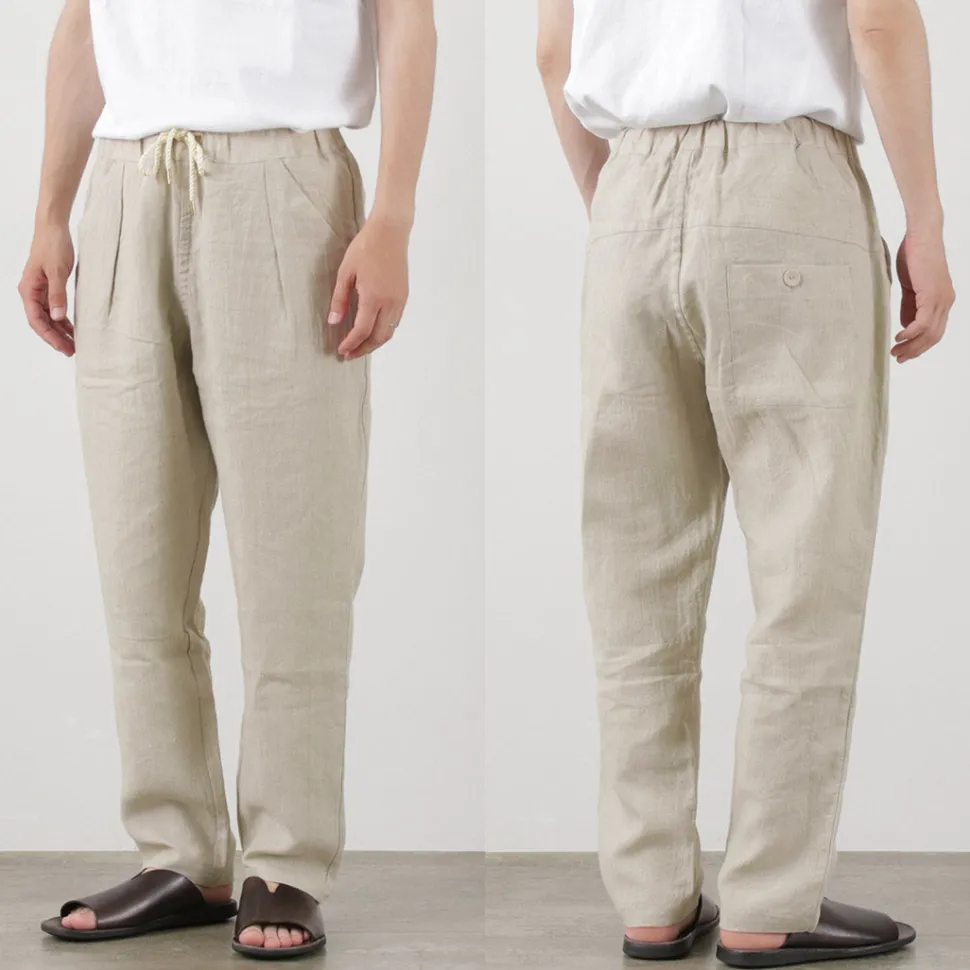 RE MADE IN TOKYO JAPAN / French Linen Tucked Pants
