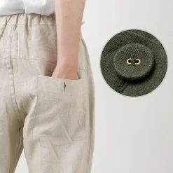 RE MADE IN TOKYO JAPAN / French Linen Tucked Pants