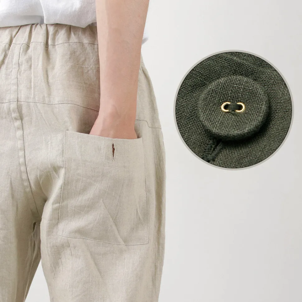 RE MADE IN TOKYO JAPAN / French Linen Tucked Pants