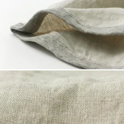 RE MADE IN TOKYO JAPAN / French Linen Henley Neck T-Shirt