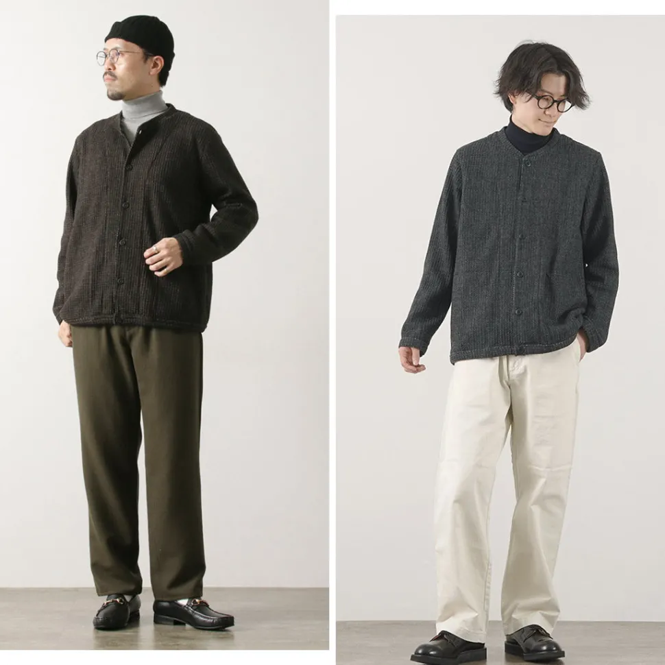 RE MADE IN TOKYO JAPAN / Glen Check Fleece Cardigan