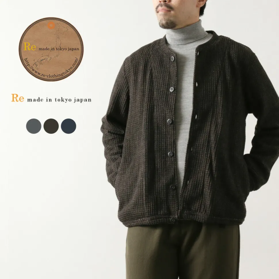 RE MADE IN TOKYO JAPAN / Glen Check Fleece Cardigan