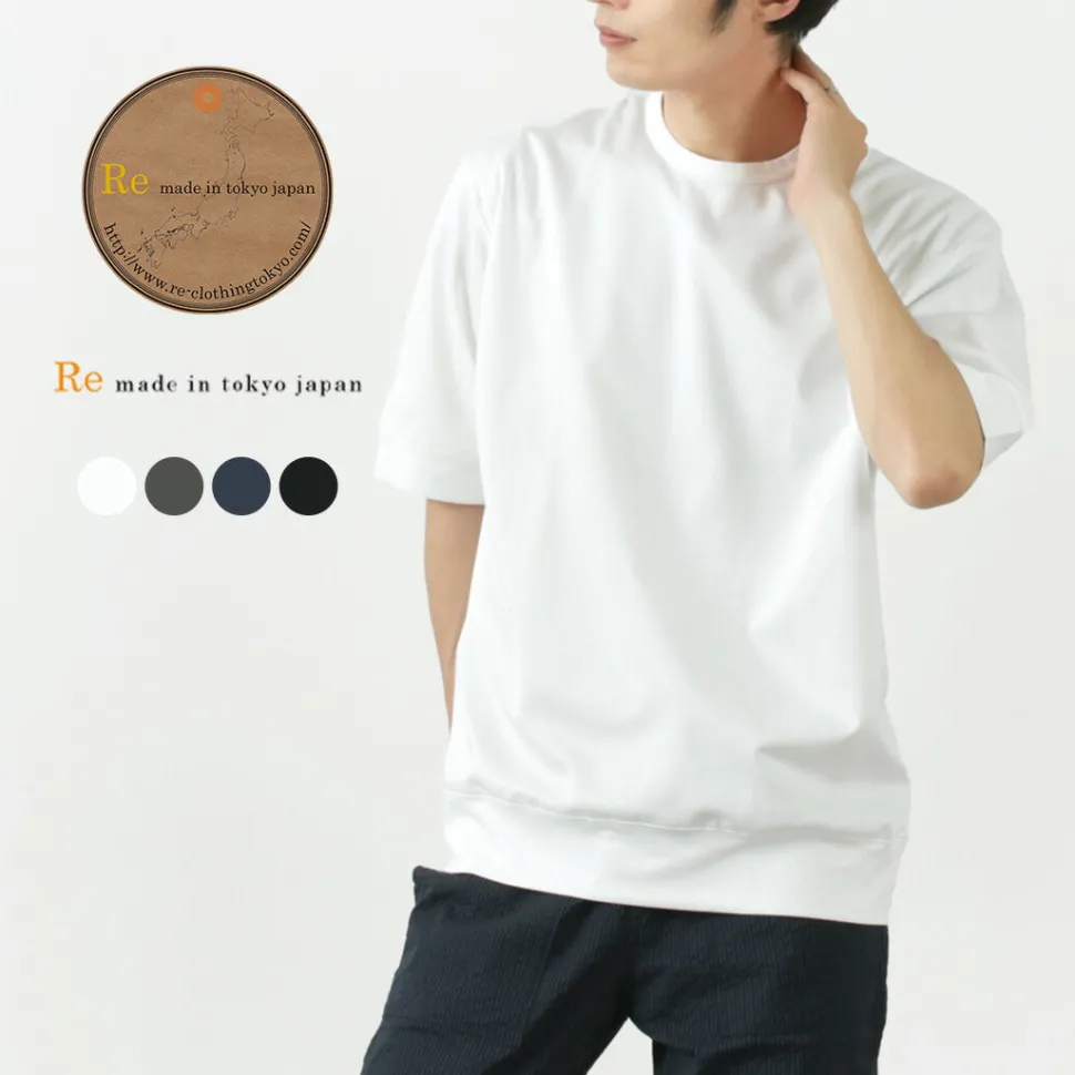 RE MADE IN TOKYO JAPAN / Half Sleeve Wide Dress T-Shirt