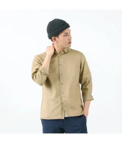 RE MADE IN TOKYO JAPAN / Linen Canvas Split Raglan Shirt