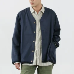 RE MADE IN TOKYO JAPAN / Linen Coolmax Shirt Cardigan