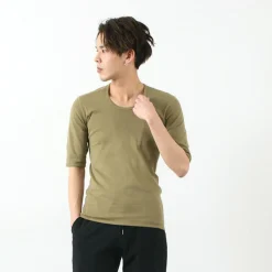 RE MADE IN TOKYO JAPAN / Perfect Inner Half Sleeve U-Neck