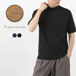 RE MADE IN TOKYO JAPAN / Perfect Inner Giza Mock Neck Half Sleeve T-Shirt