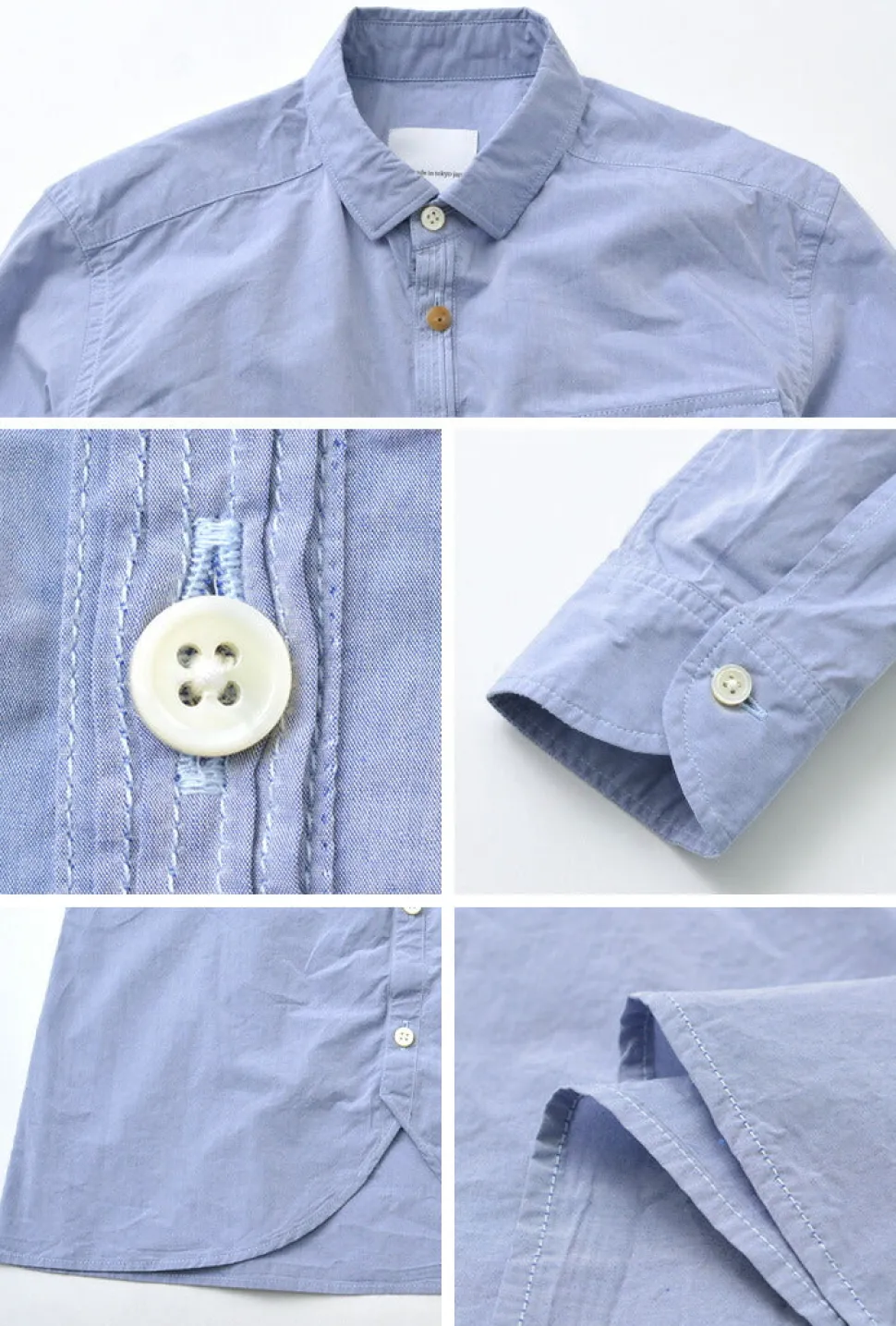 RE MADE IN TOKYO JAPAN / Supima Typewriter Round Hem Shirt