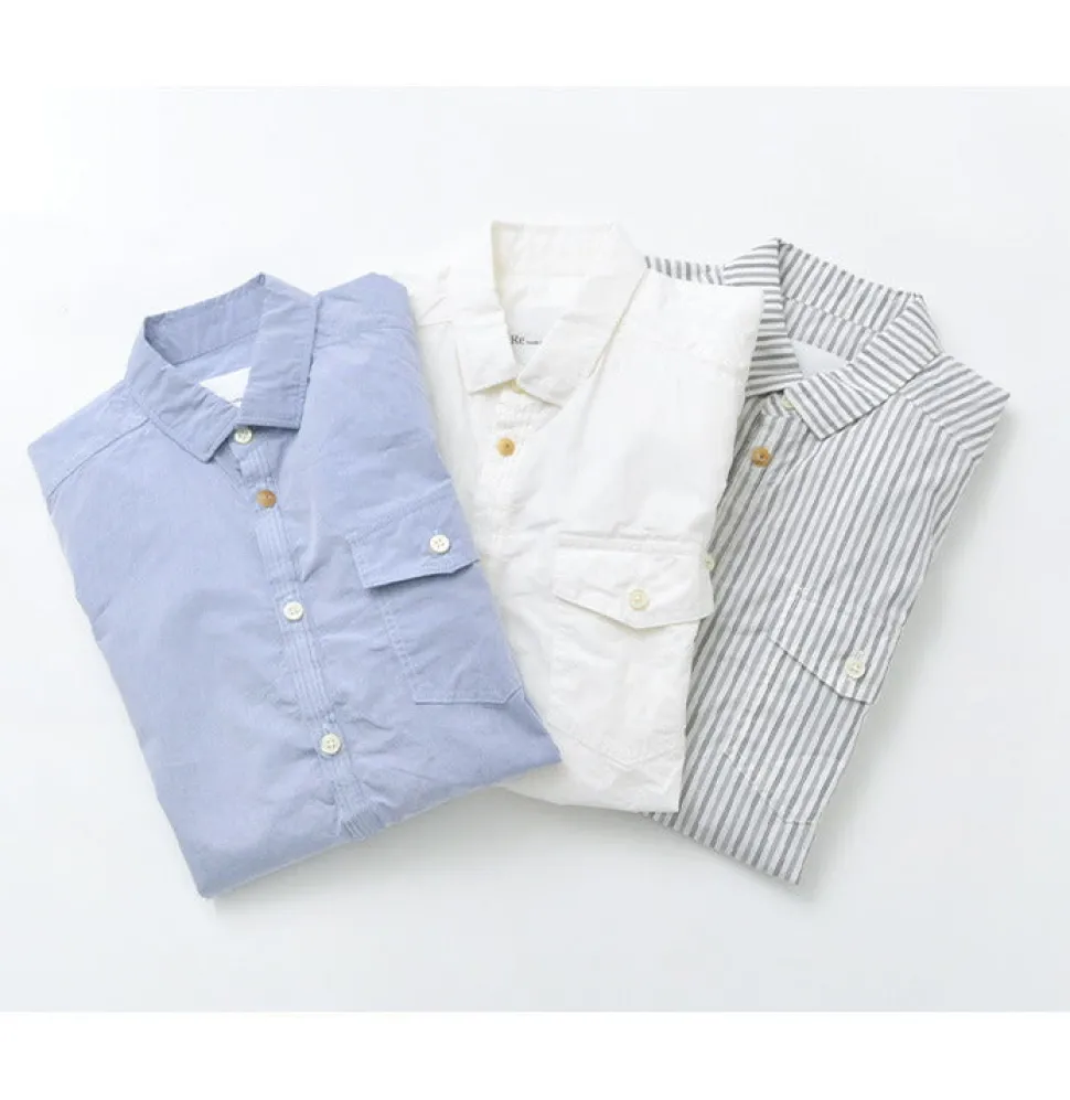 RE MADE IN TOKYO JAPAN / Supima Typewriter Round Hem Shirt