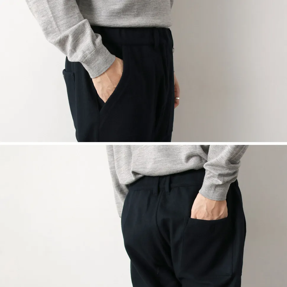 RE MADE IN TOKYO JAPAN / Super 140 Wool Melton Easy Slacks